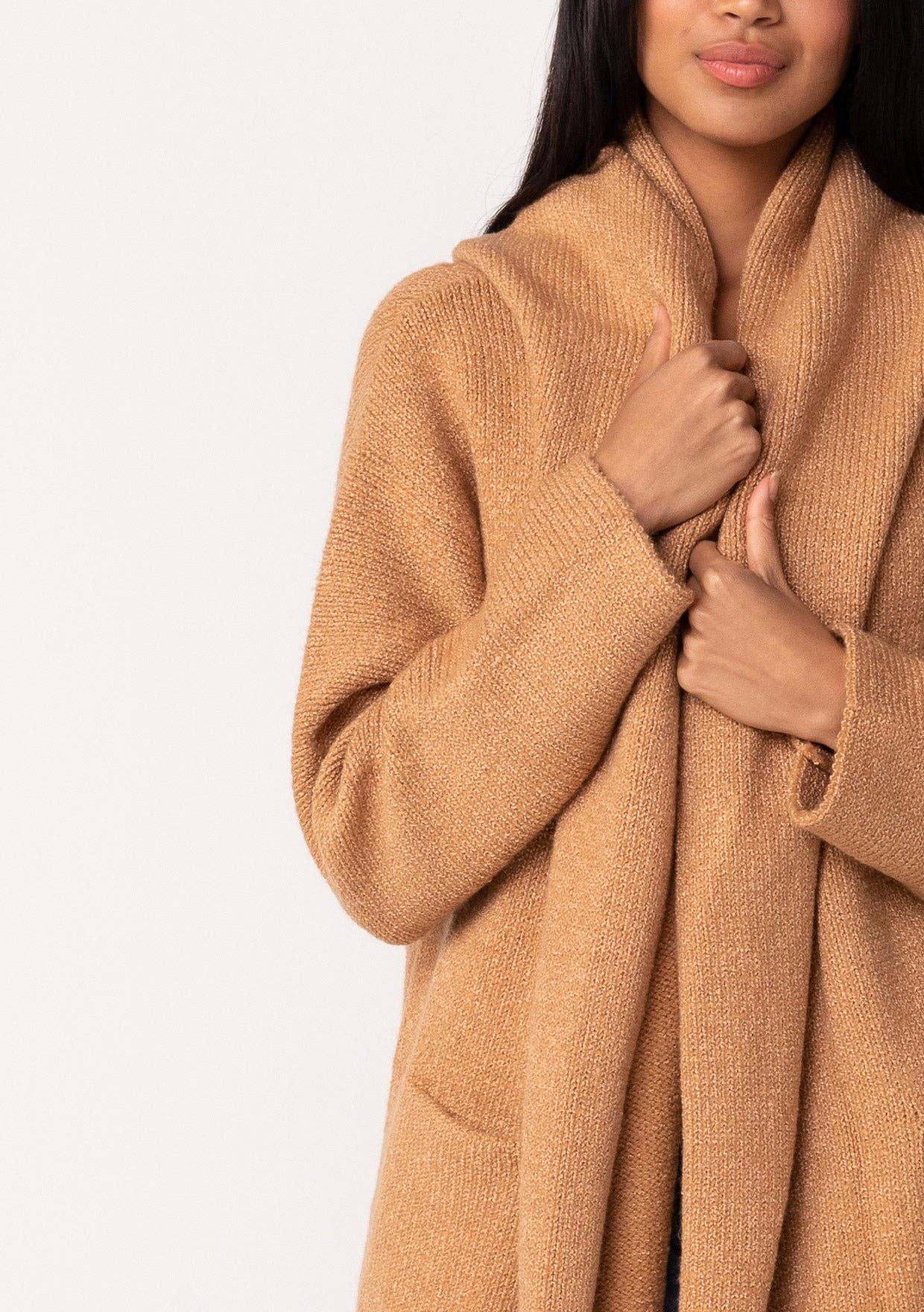 Lovestitch Lennox Sweater Coat - Camel