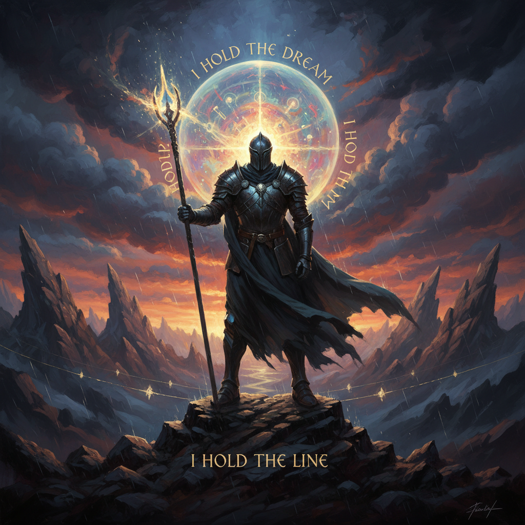 I hold the line, I hold the dream
