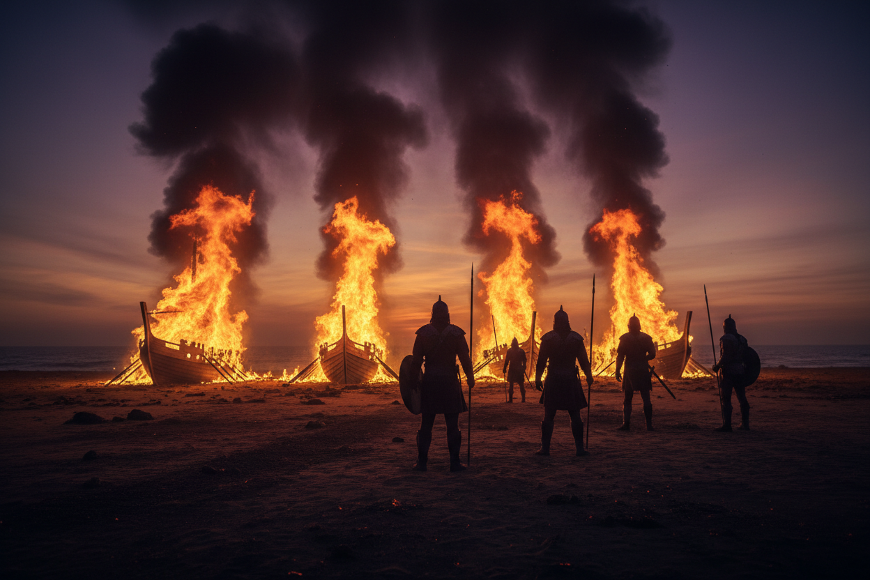 No Retreat....We have Burned The Ships!